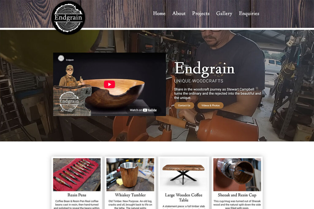 handcrafted woodwork website