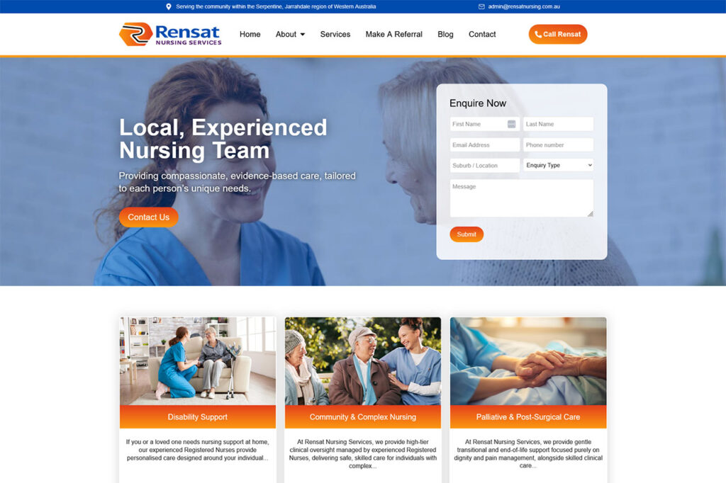 community nursing services website
