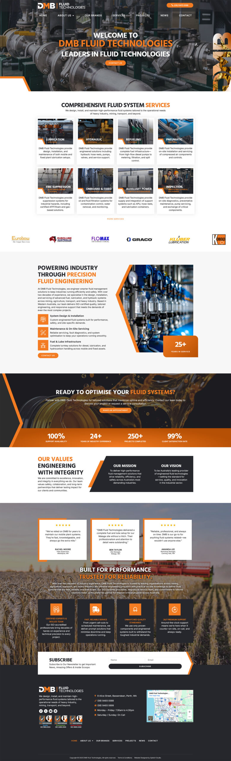 DMB Fluid Transfer, Lubrication, and Fire Suppression Systems Website