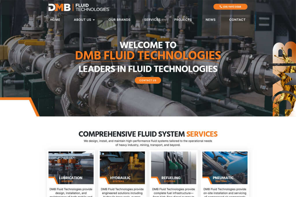 DMB Fluid Transfer, Lubrication, and Fire Suppression Systems Website