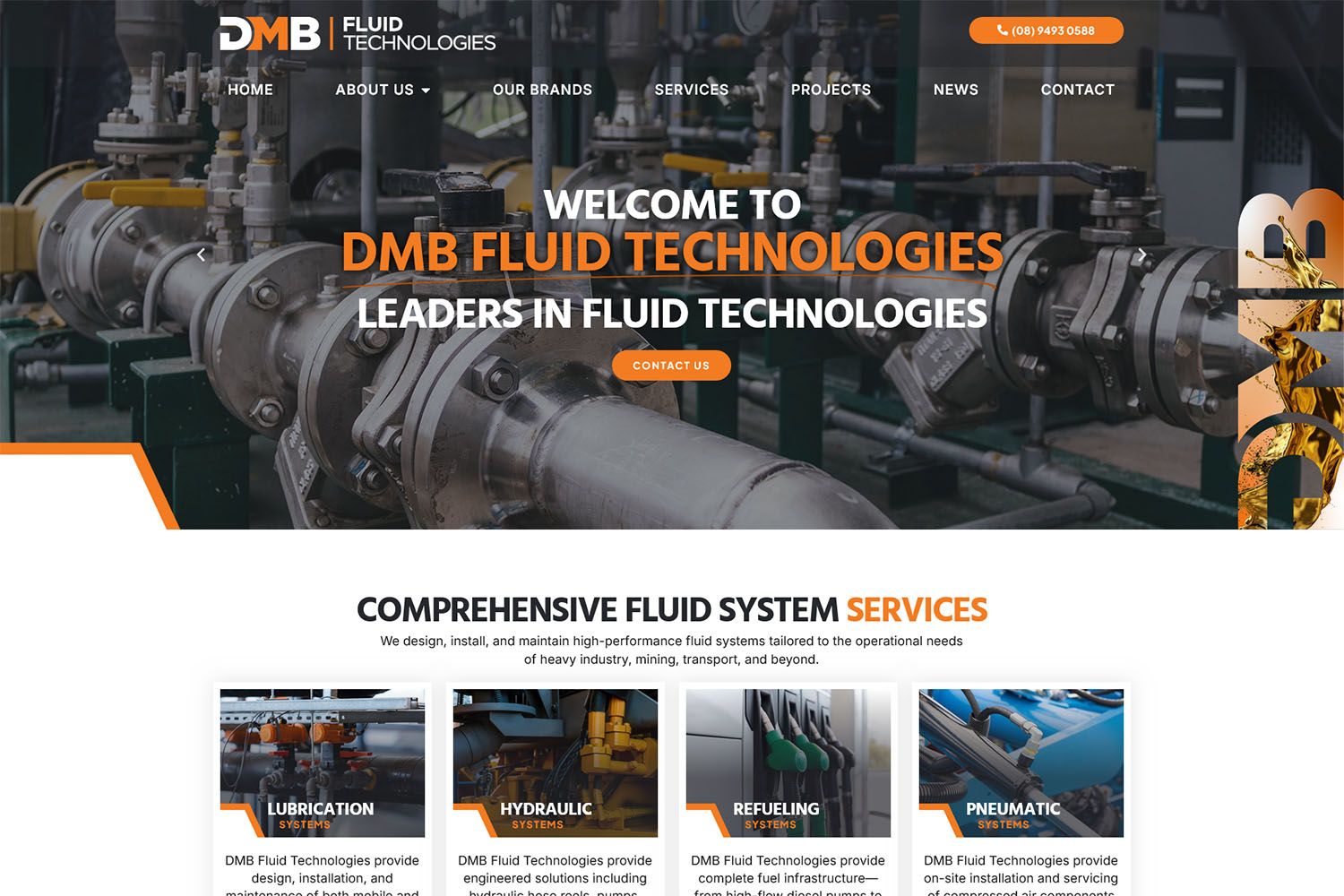 DMB Fluid Transfer, Lubrication, and Fire Suppression Systems Website