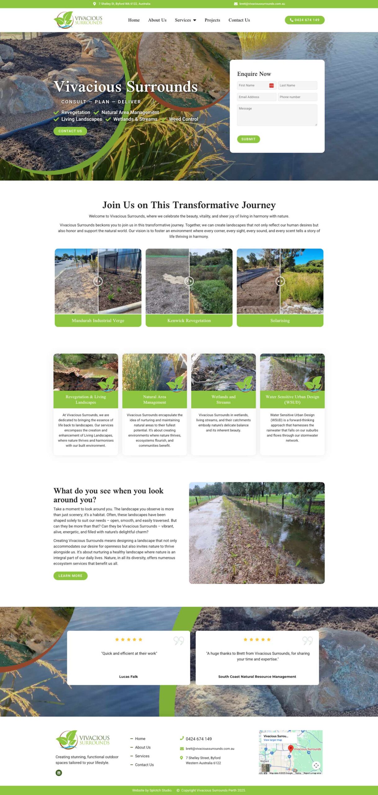 website for landscaping business