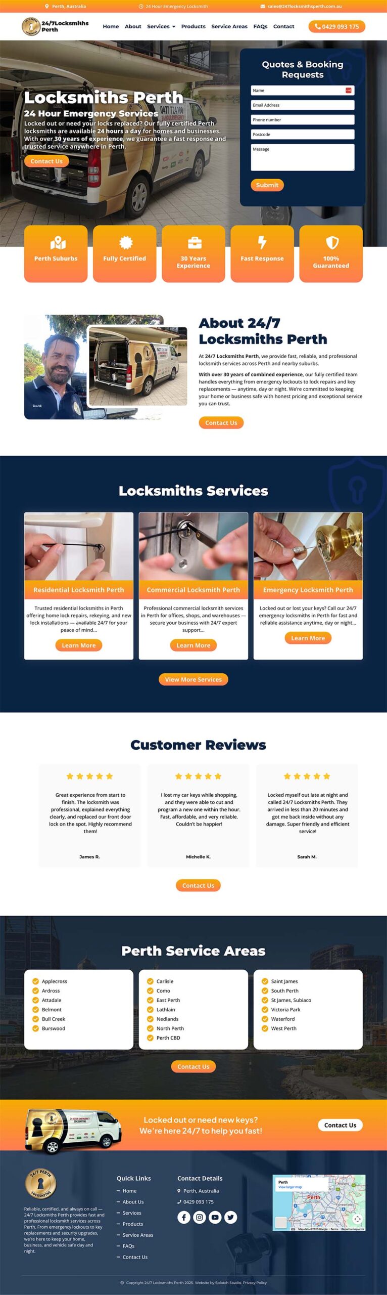 locksmiths website design