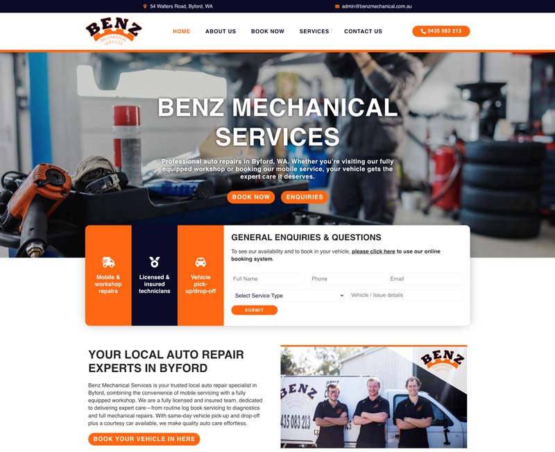 Mechanic's website
