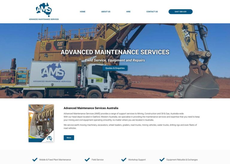 mining and civil equipment servicing website