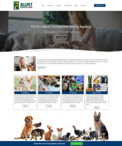 Pet sitting website design perth